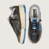 Forty2 pour homme en caoutchouc mousse noir et cuir, avec étoile en TPU et languette de talon en cuir noir