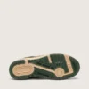 Forty2 pour femme en cuir vert et nylon crème, avec étoile en TPU et languette de talon en cuir argenté
