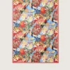 Foulard en coton à imprimé multicolore