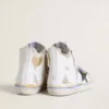 Francy Penstar LAB pour femme avec étoile en cuir noir et clous multicolores