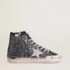 Francy Penstar LAB pour homme en toile noire avec strass multicolores