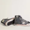 Francy Penstar LAB pour homme en toile noire avec strass multicolores