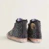 Francy Penstar LAB pour homme en toile noire avec strass multicolores
