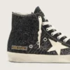 Francy Penstar pailletée avec étoile ivoire et languette de talon noire