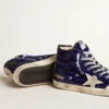 Francy Penstar pour femme en paillettes bleu vif avec étoile en daim gris glacé