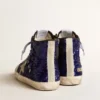 Francy Penstar pour femme en paillettes bleu vif avec étoile en daim gris glacé