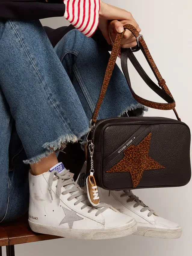 Francy pour femme en cuir avec étoile en daim