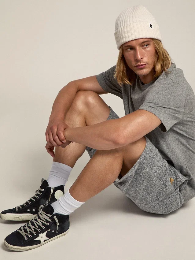 Francy pour homme en cuir avec étoile et languette de talon en cuir