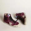 Francy Sneakers ornées de paillettes et d’un lettrage manuscrit sur la semelle extérieure