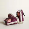 Francy Sneakers ornées de paillettes et d’un lettrage manuscrit sur la semelle extérieure