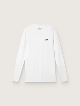 Haut de sport blanc à manches longues pour homme