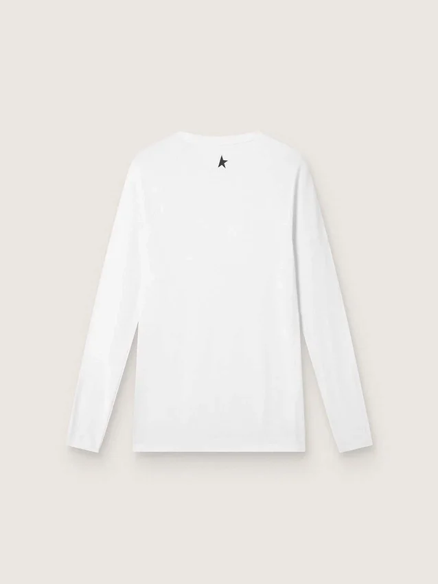 Haut de sport blanc à manches longues pour homme