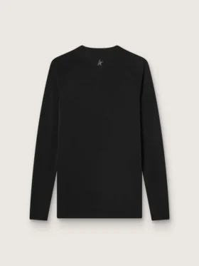 Haut de sport noir à manches longues pour homme