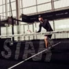 Haut de sport noir à manches longues pour homme