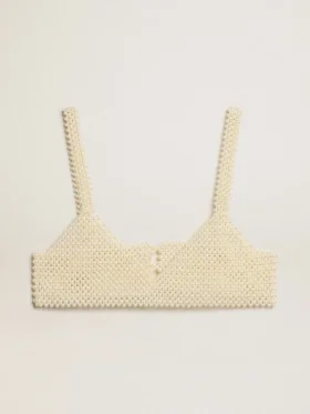 Haut à perles pour femme