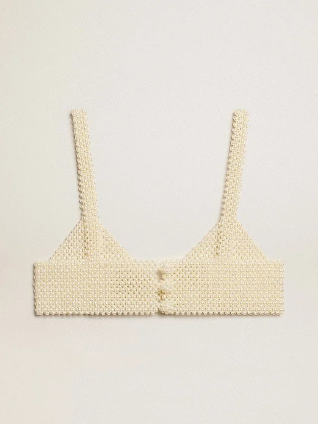 Haut à perles pour femme