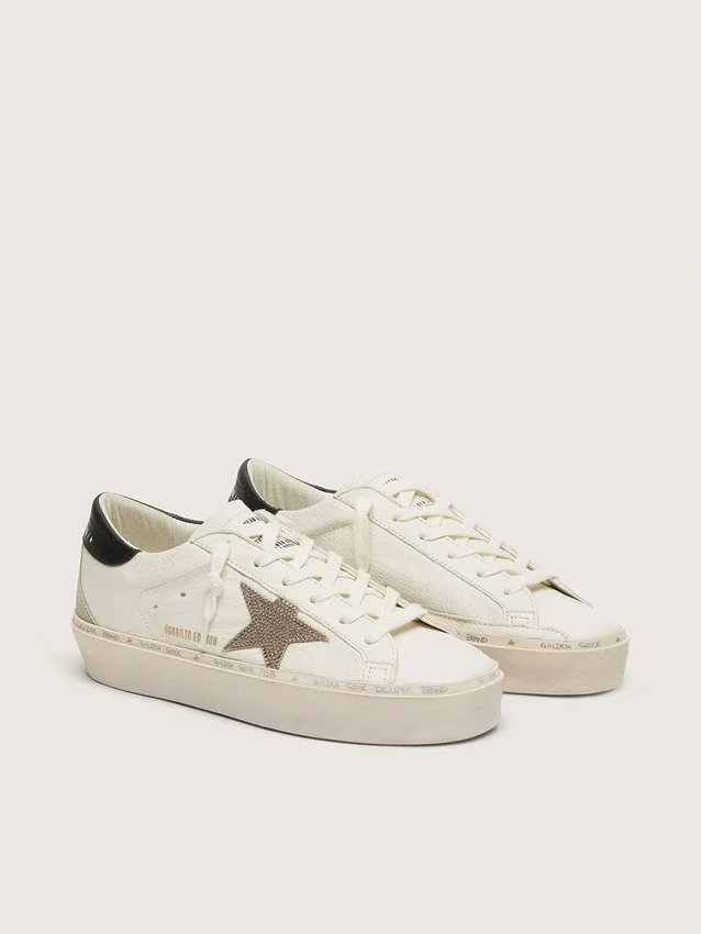 Hi Star avec étoile en cristal Swarovski et languette de talon en cuir noir