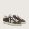Hi Star pour femme en daim gris foncé avec étoile vert aqua