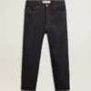 Jean bleu foncé pour homme en denim à lavage unique