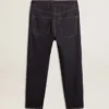 Jean bleu foncé pour homme en denim à lavage unique
