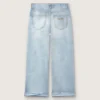 Jean bootcut pour fille « Golden » en denim bleu clair avec logo brodé