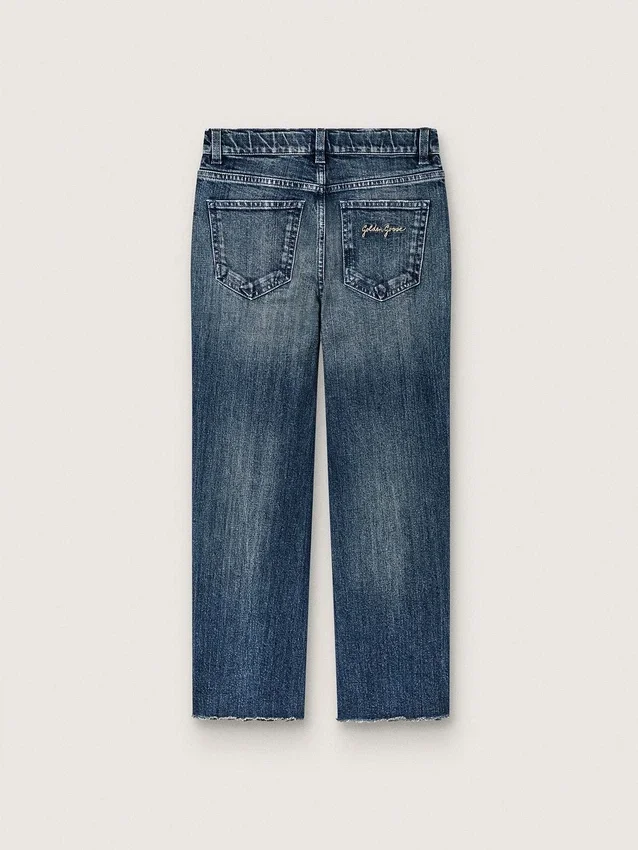 Jean bootcut pour filles « Journey » en denim bleu avec strass dégradés