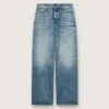 Jean boyfriend pour femme Golden en denim bleu clair délavé à la pierre