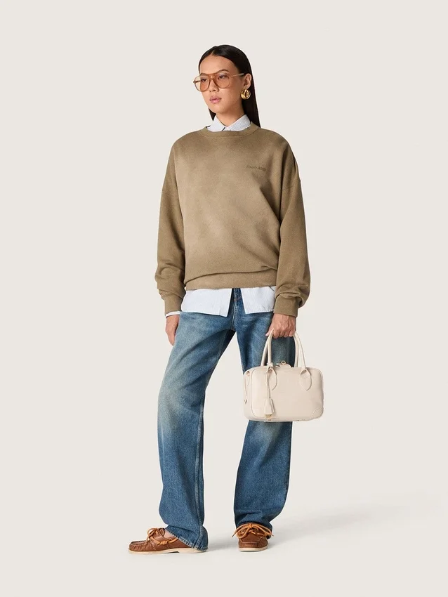 Jean boyfriend pour femme Golden en denim bleu clair délavé à la pierre