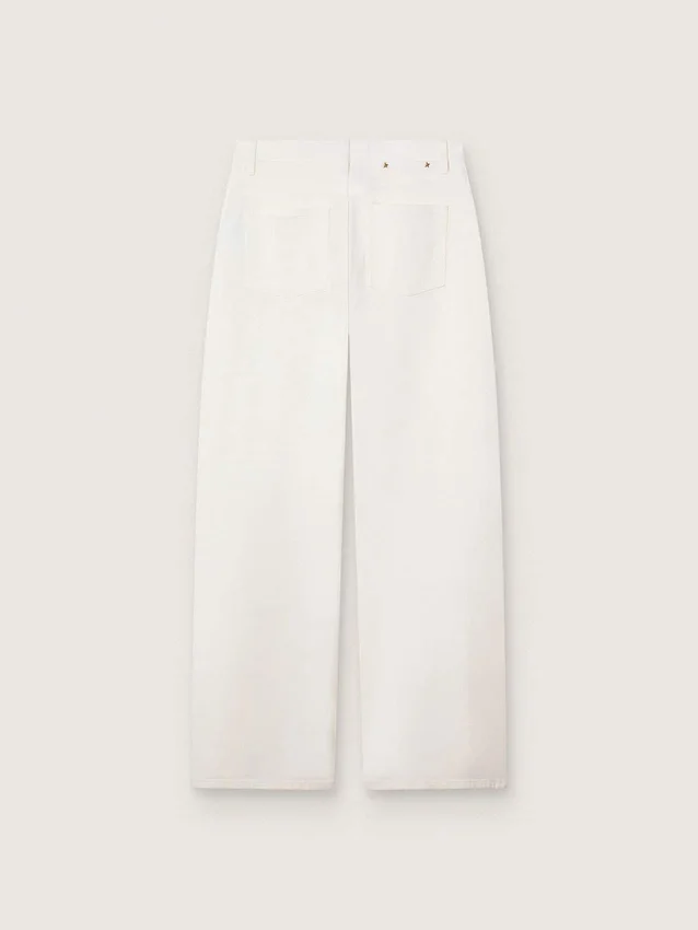 Jean boyfriend pour femme Golden en denim « bull » blanc optique