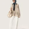 Jean boyfriend pour femme Golden en denim « bull » blanc optique