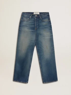 Jean CNY pour homme, coupe ample, délavage moyen