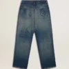 Jean CNY pour homme, coupe ample, délavage moyen