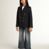 Jean à jambes larges en denim « bull » bleu moyen