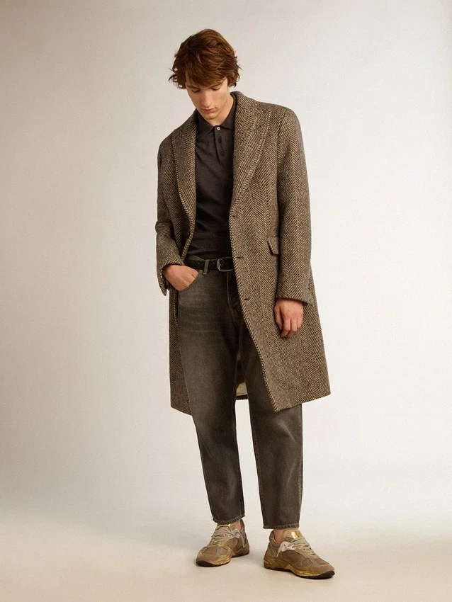 Jean noir pour homme à effet délavé