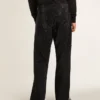 Jean noir pour homme à la coupe ample et à l’effet dégradé, entièrement orné de cristaux