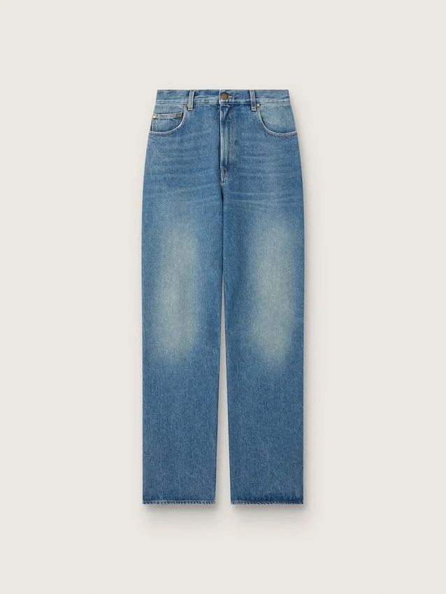 Jean pour femme au délavage moyen