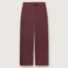 Jean pour femme en denim bordeaux