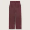 Jean pour femme en denim bordeaux