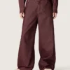 Jean pour femme en denim bordeaux