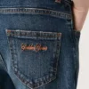 Jean pour garçons à bords francs et broderie