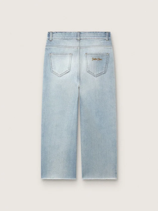 Jean pour garçons « Golden » en denim bleu clair avec logo brodé