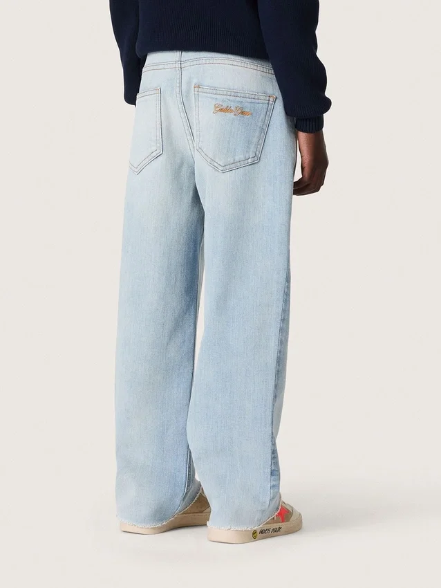 Jean pour garçons « Golden » en denim bleu clair avec logo brodé