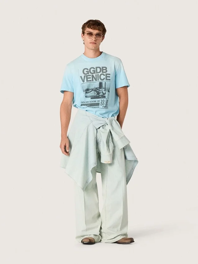 Jean pour homme en denim bleu clair