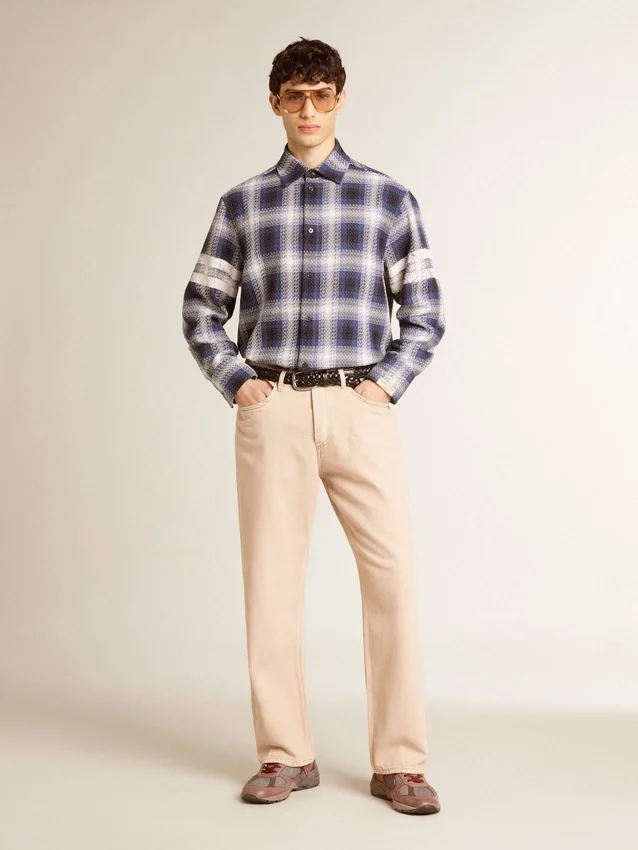 Jean pour homme teint en rose