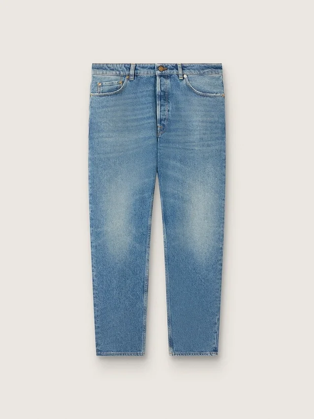 Jean slim pour homme au délavage moyen