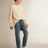 Jean slim pour homme au délavage moyen