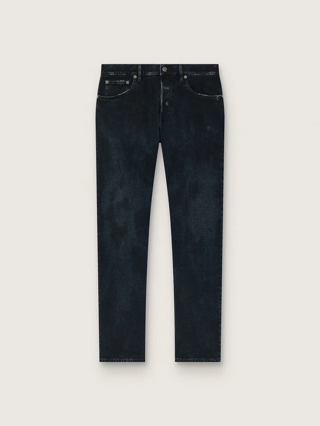 Jean slim pour homme en denim stretch indigo foncé