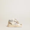 June Junior en cuir nappa et empiècements en cuir métallisé avec étoile pailletée