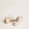 June Junior en cuir nappa et empiècements en cuir métallisé avec étoile pailletée