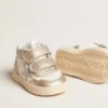 June Junior en cuir nappa et empiècements en cuir métallisé avec étoile pailletée